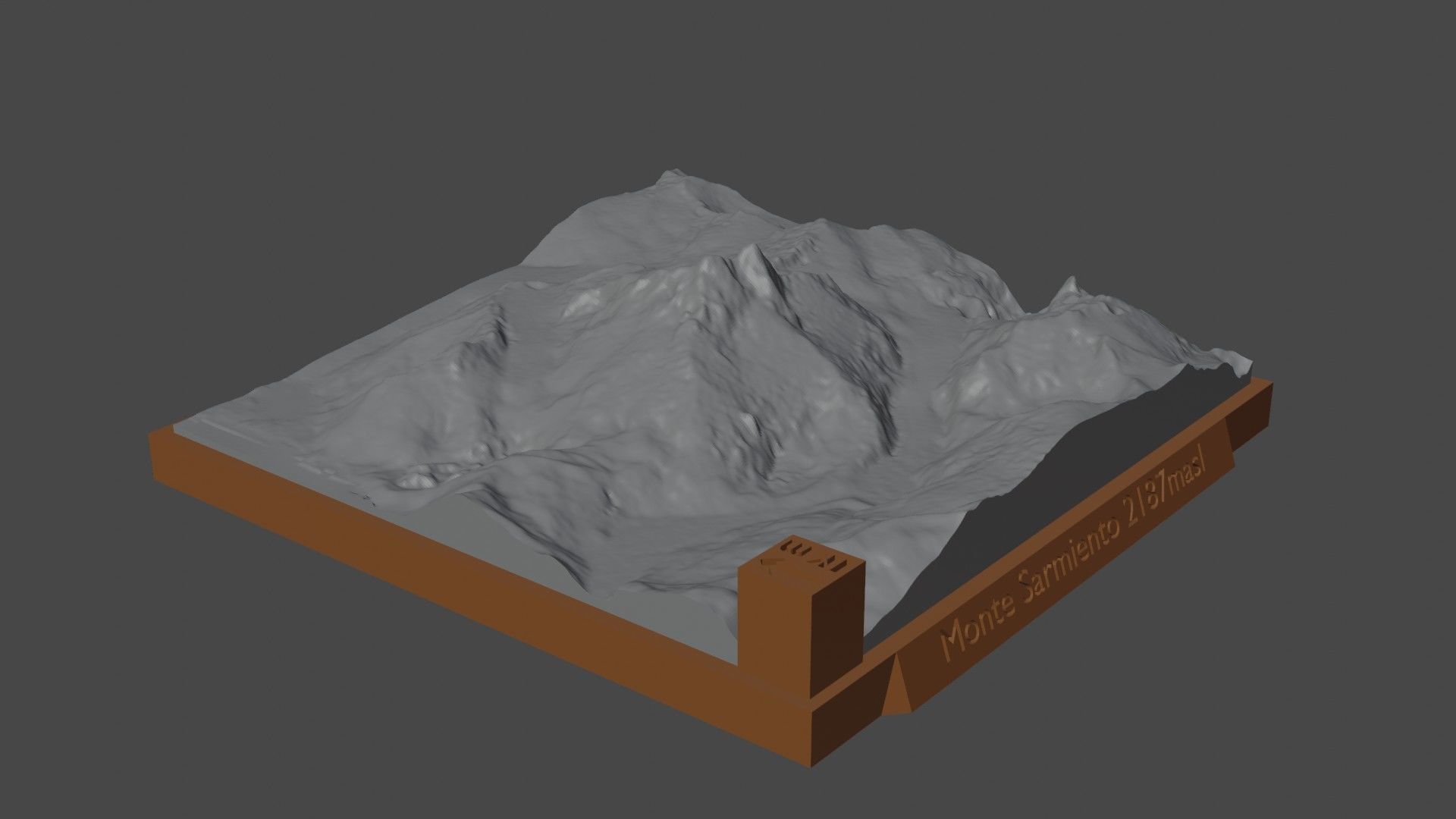 Monte Sarmiento 3D print model_3
