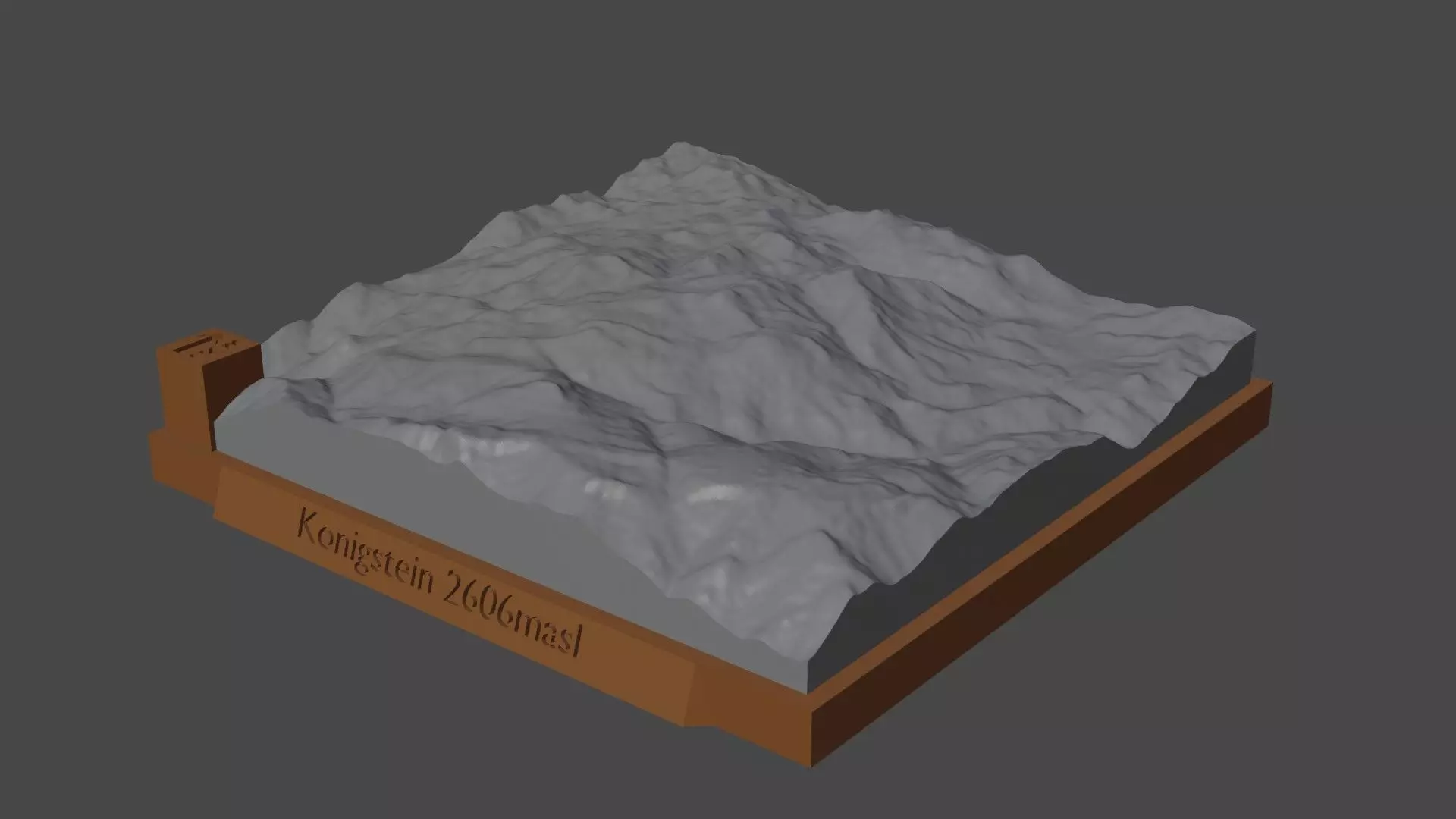 Konigstein mountain 3D print model