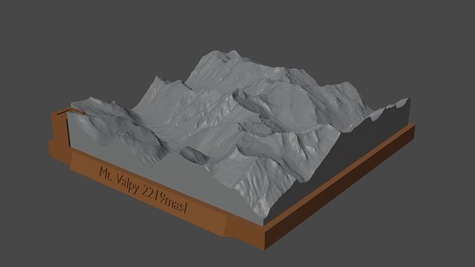 Mount Valpy 3D print model