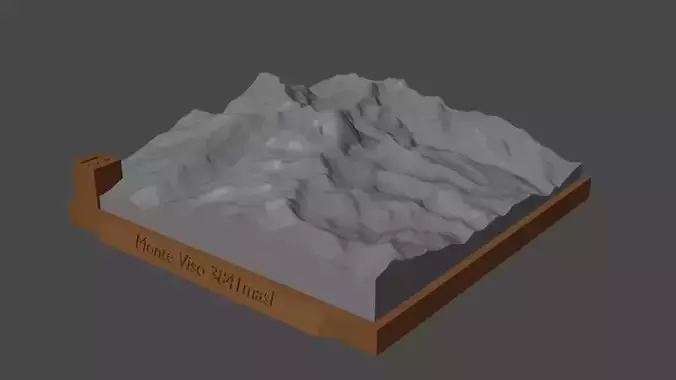 Monte Viso 3D print model
