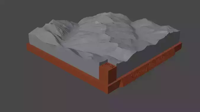 Kootenay Mtn 3D print model