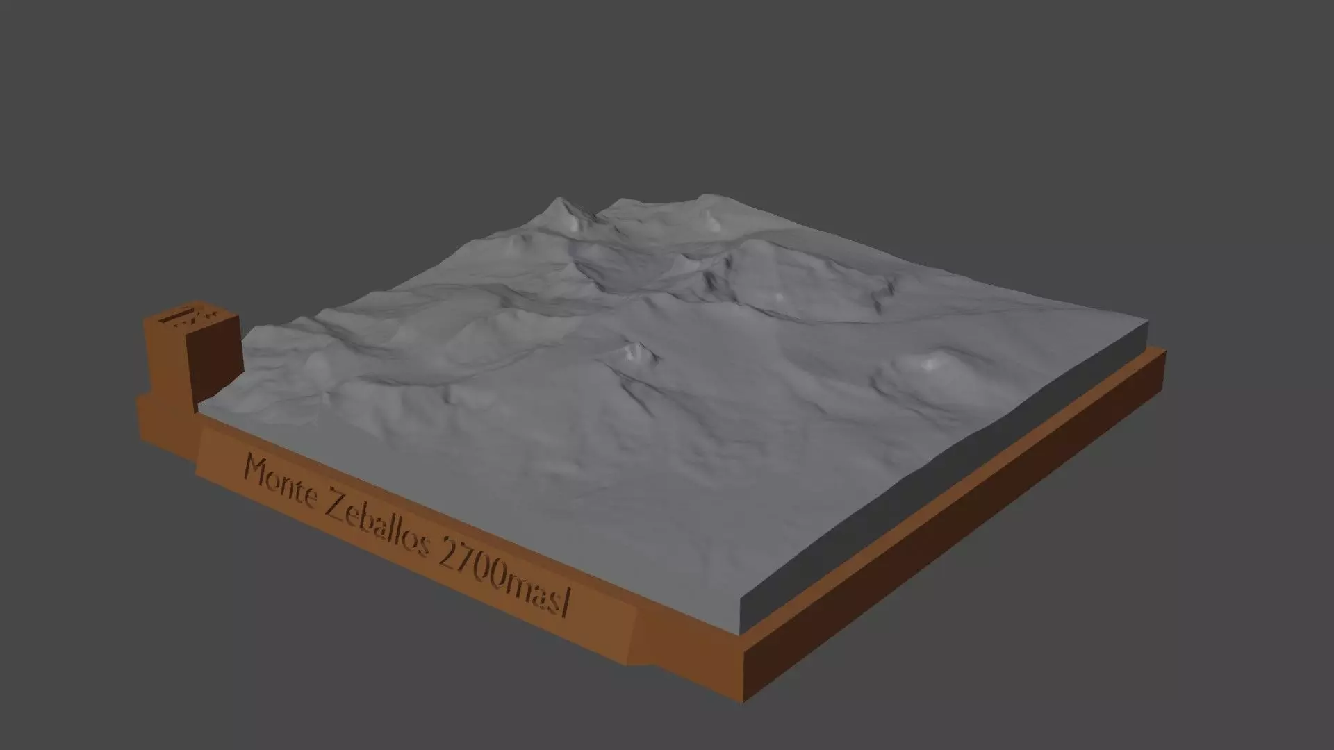 Monte Zeballos 3D print model
