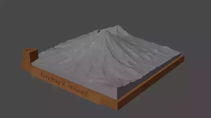 Koryaksky V mountain 3D print model