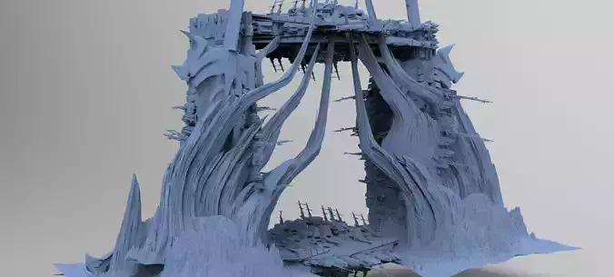 Mars Sci-Fi Monolith Massive structure 3 