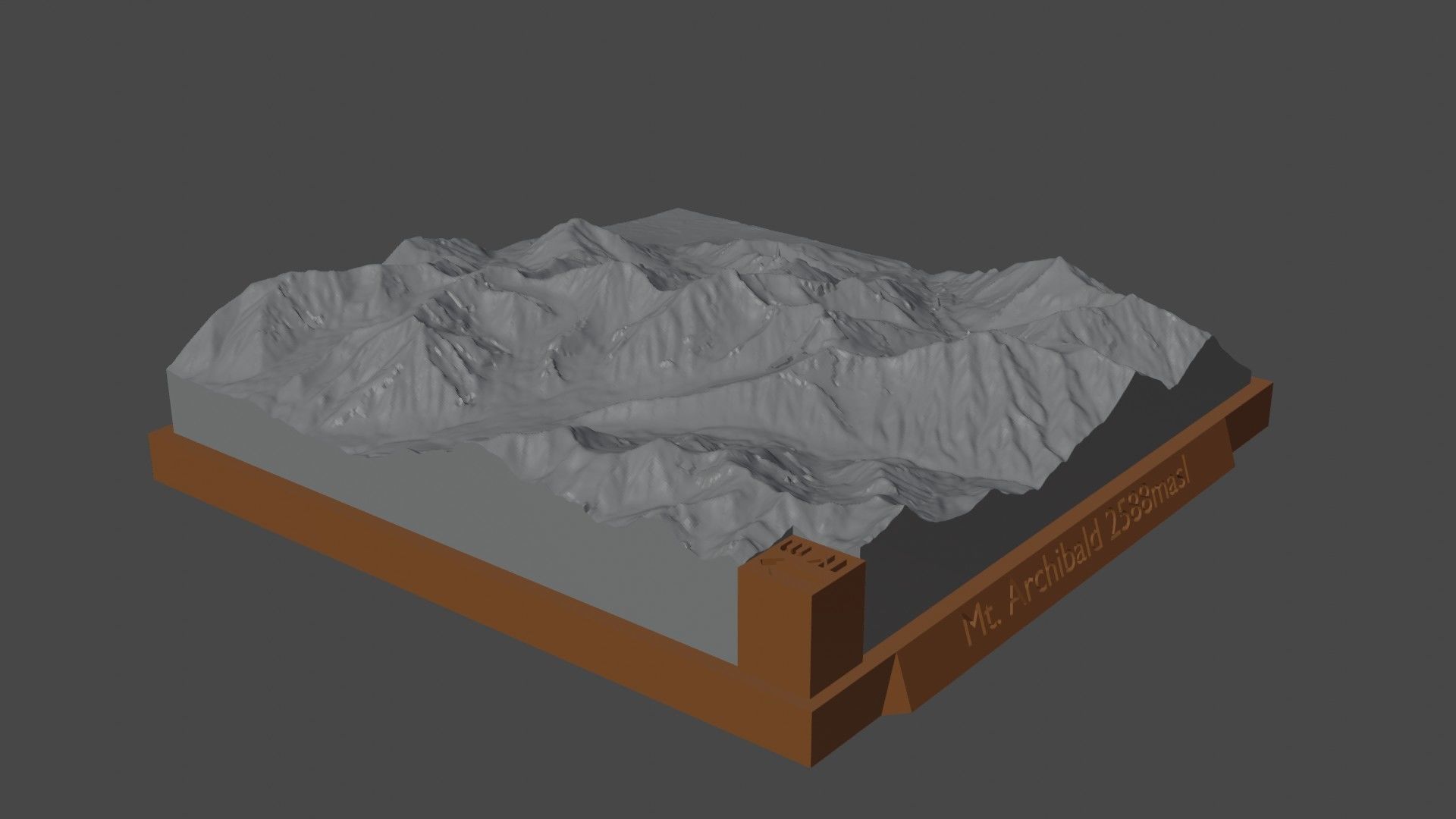 Mount Archibald 3D print model_3