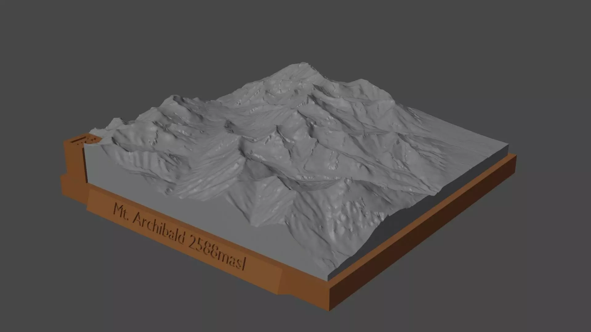 Mount Archibald 3D print model_0