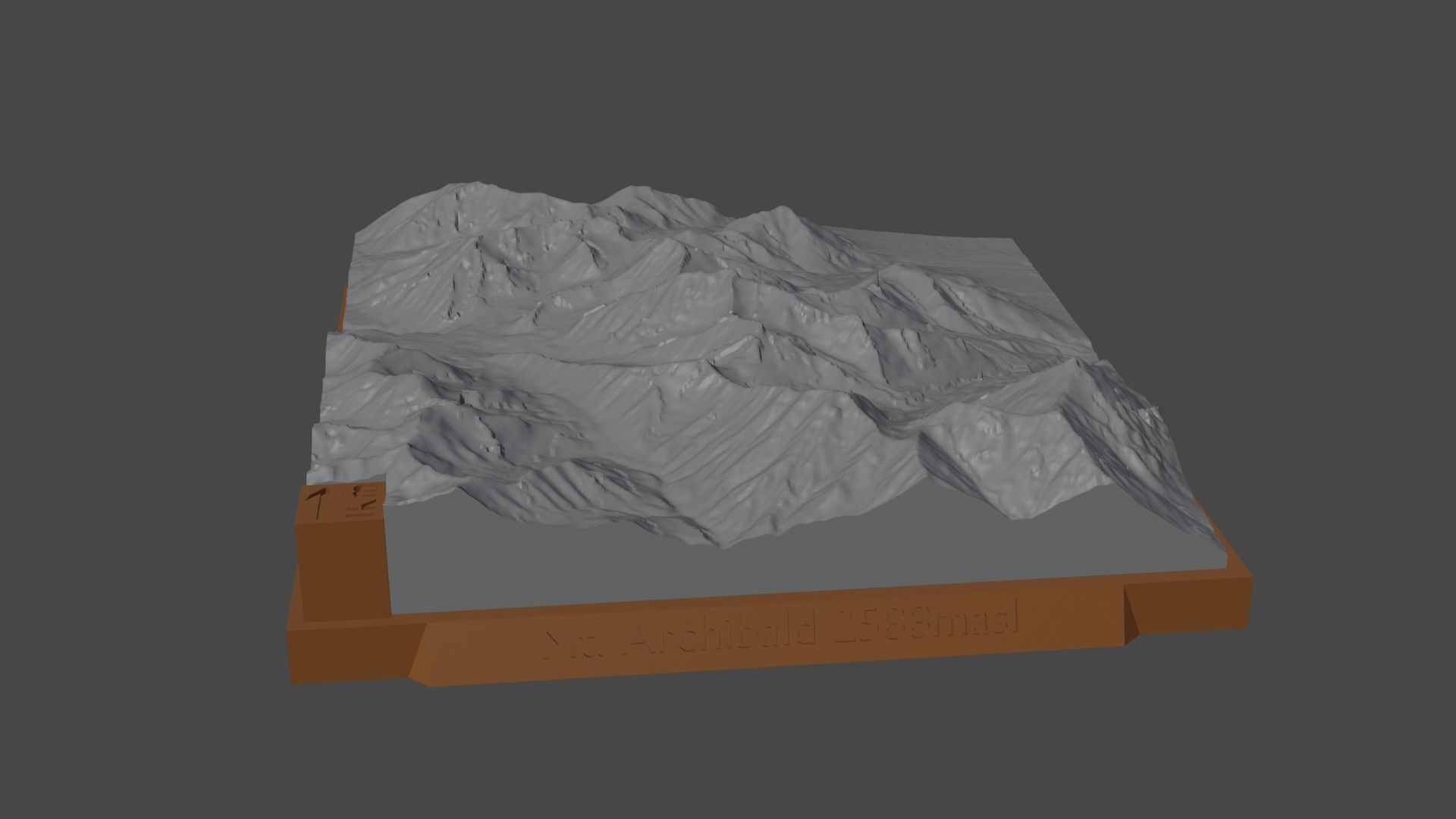 Mount Archibald 3D print model_5