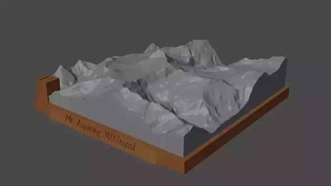 Mount Aspiring 3D print model