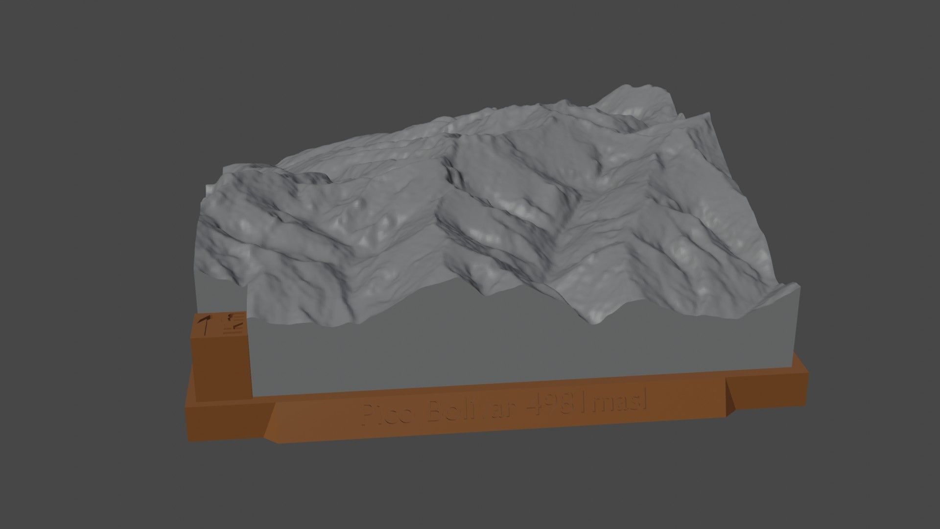Pico Bolivar 3D print model_5