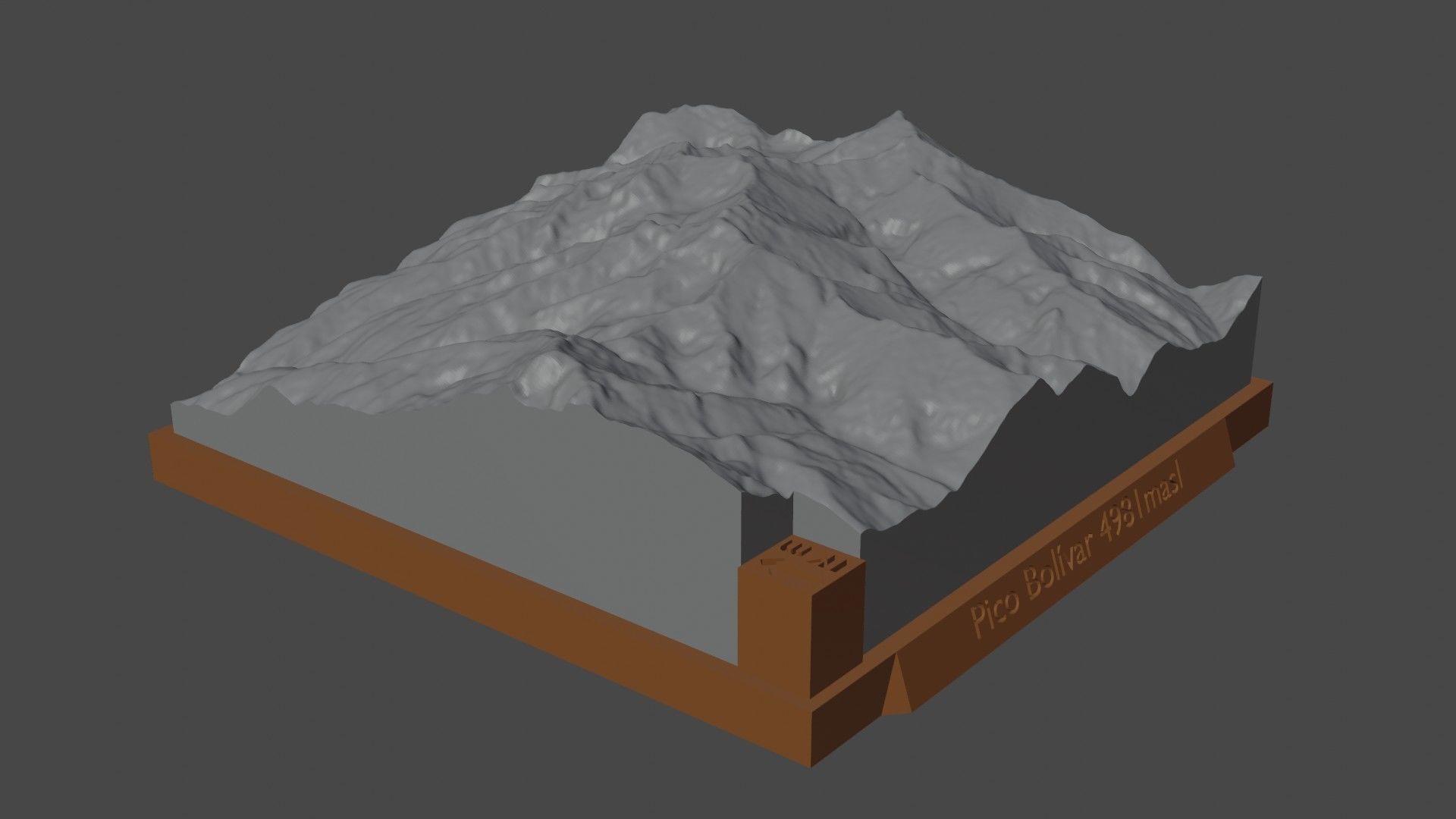 Pico Bolivar 3D print model_3