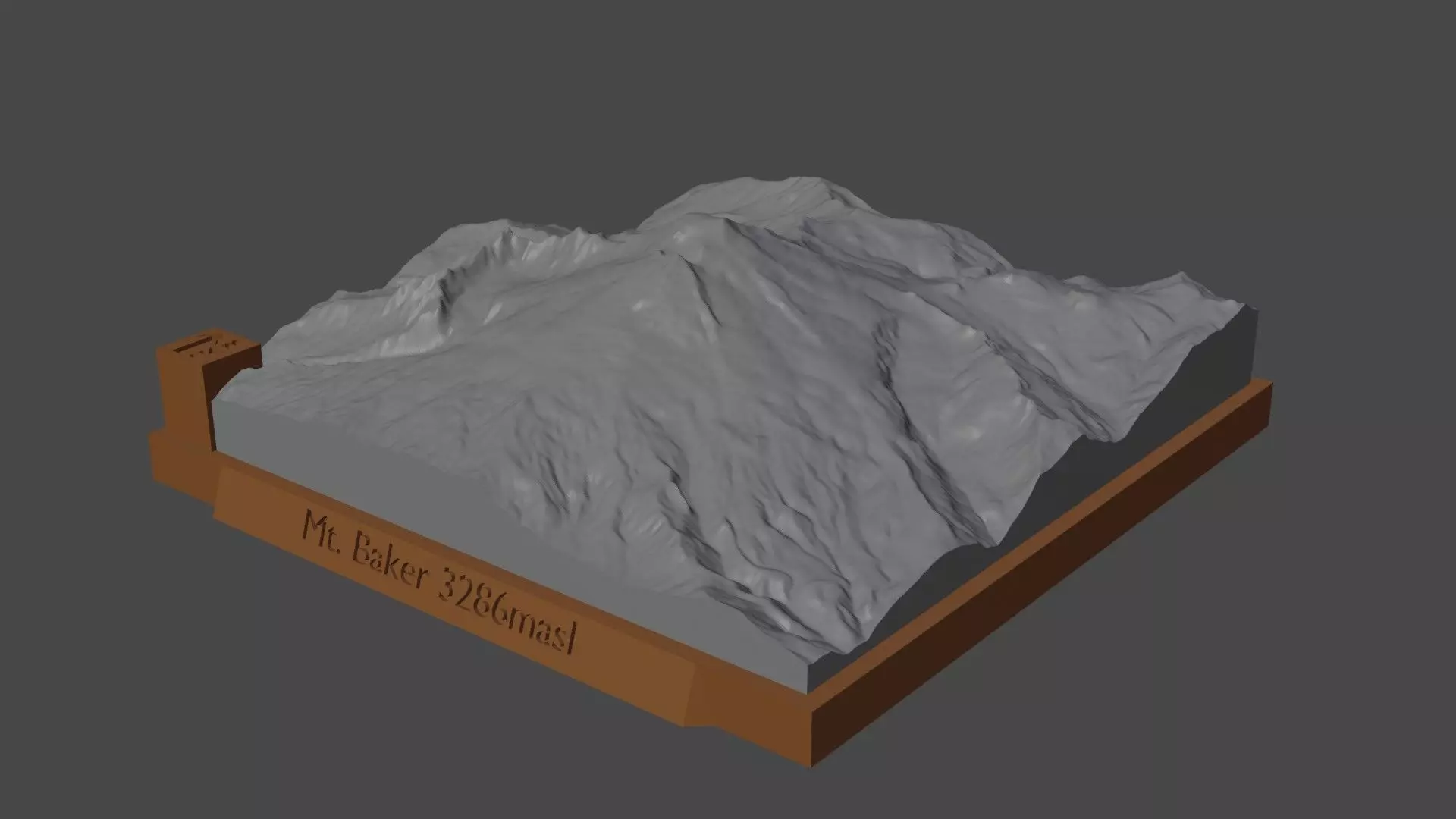 Mount Baker 3D print model