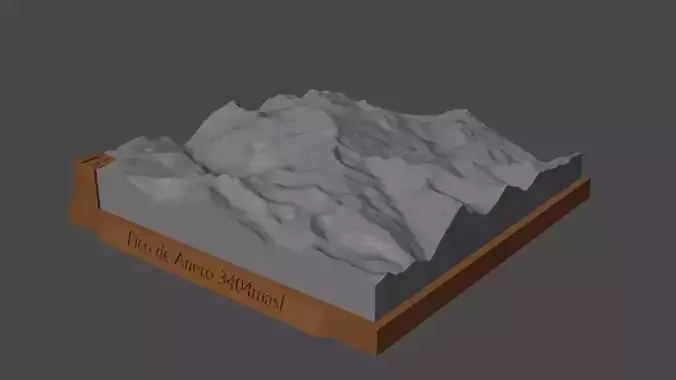 Pico de Aneto 3D print model