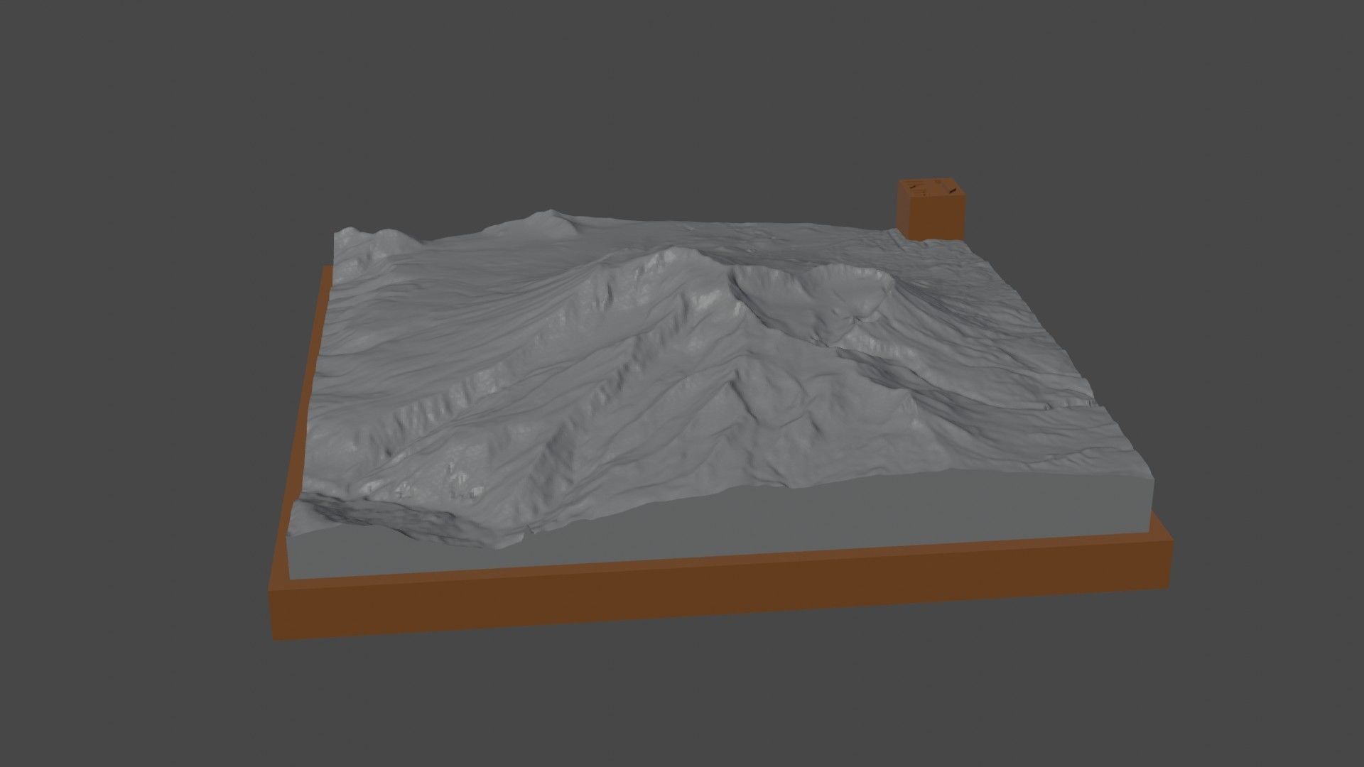 Mutnovsky V mountain 3D print model_2