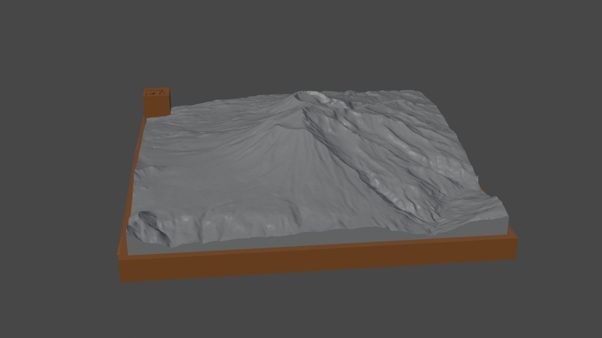 Mutnovsky V mountain 3D print model_1