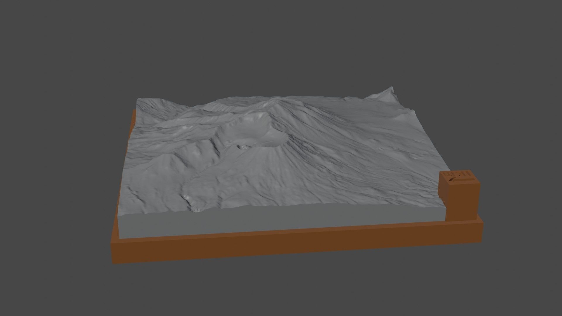 Mutnovsky V mountain 3D print model_6