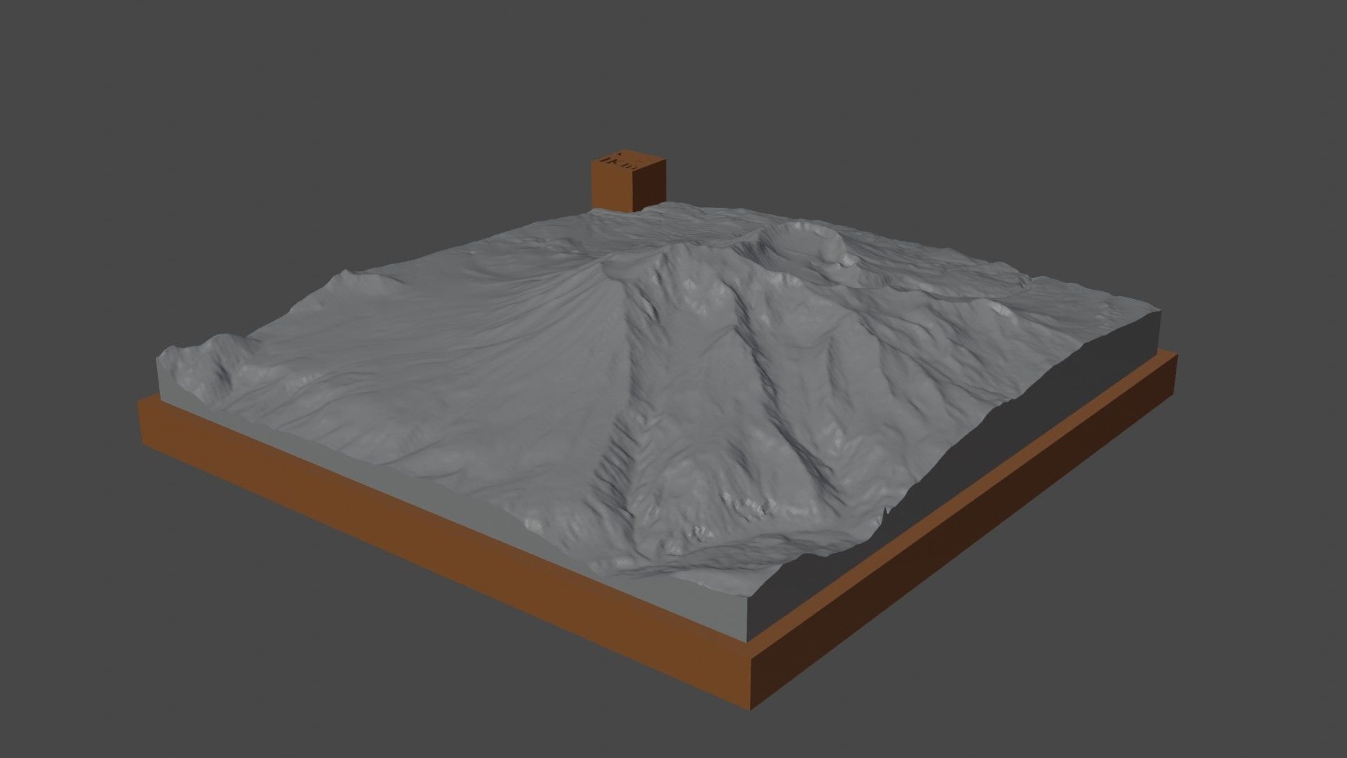 Mutnovsky V mountain 3D print model_4