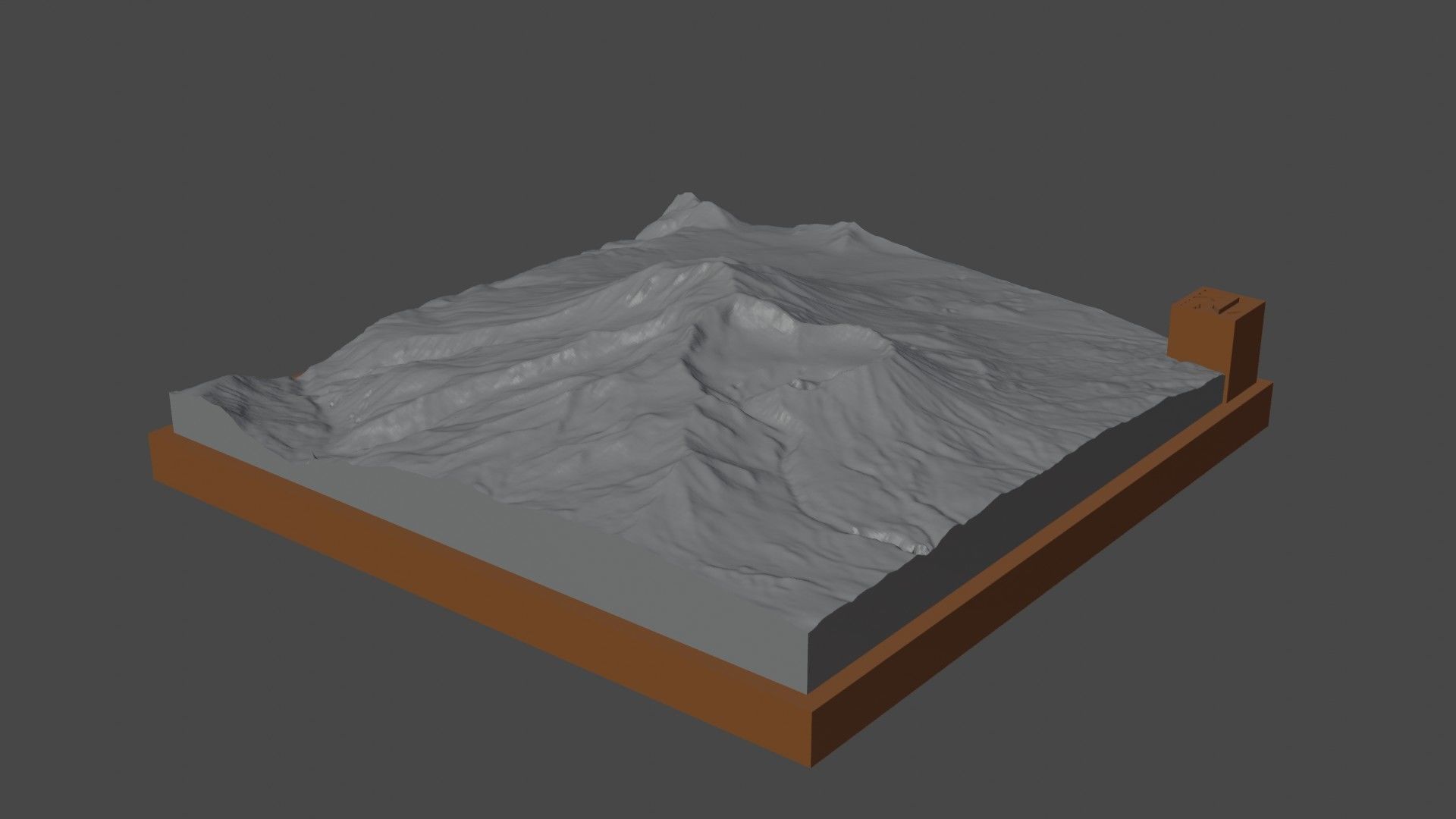 Mutnovsky V mountain 3D print model_7