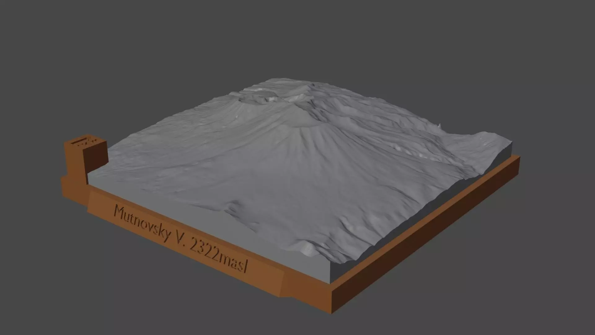 Mutnovsky V mountain 3D print model_0