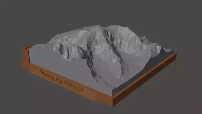 Muztagh Ata 3D print model