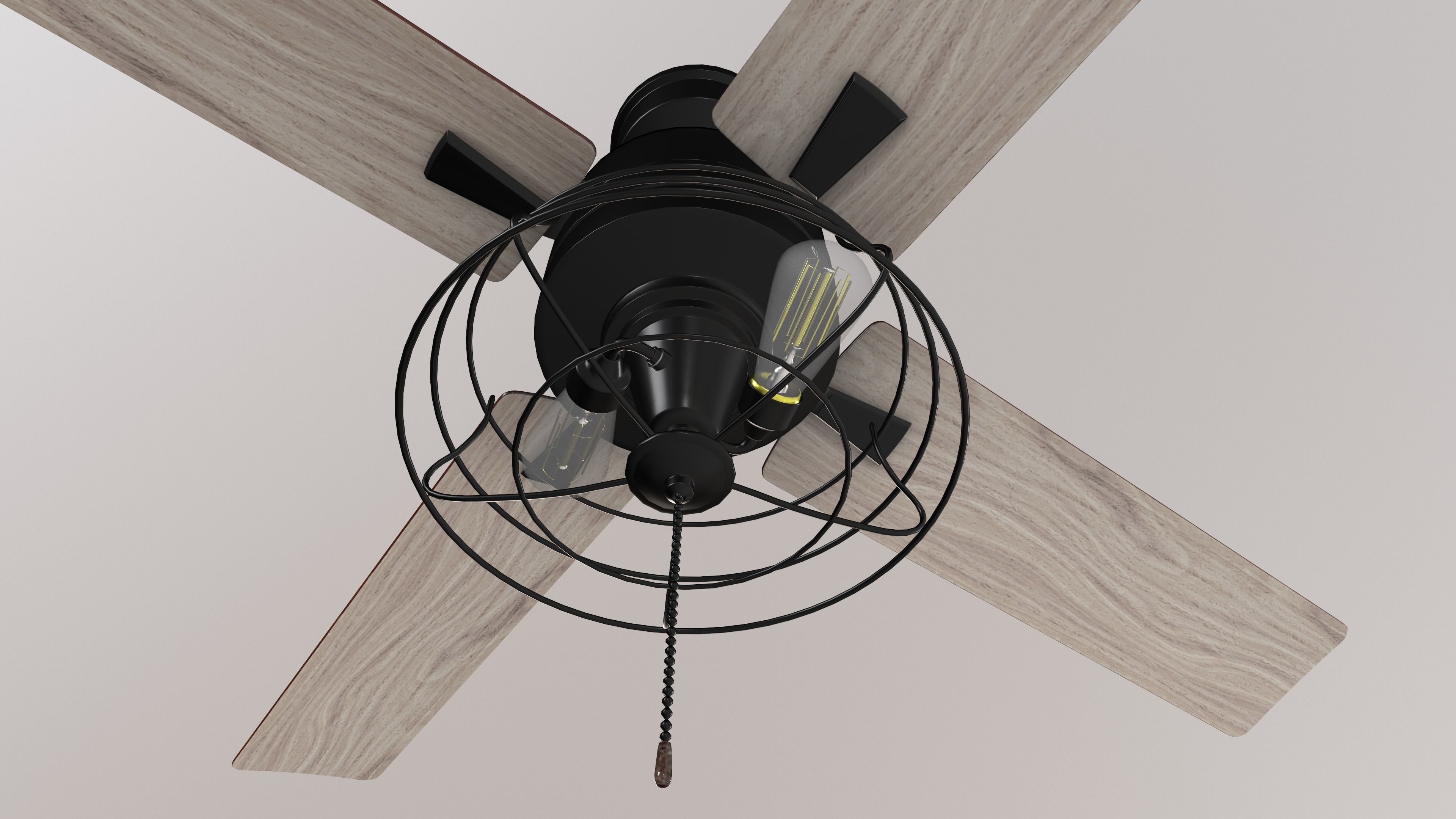 Designer Ceiling Fan 3D Model Low-poly 3D model_4