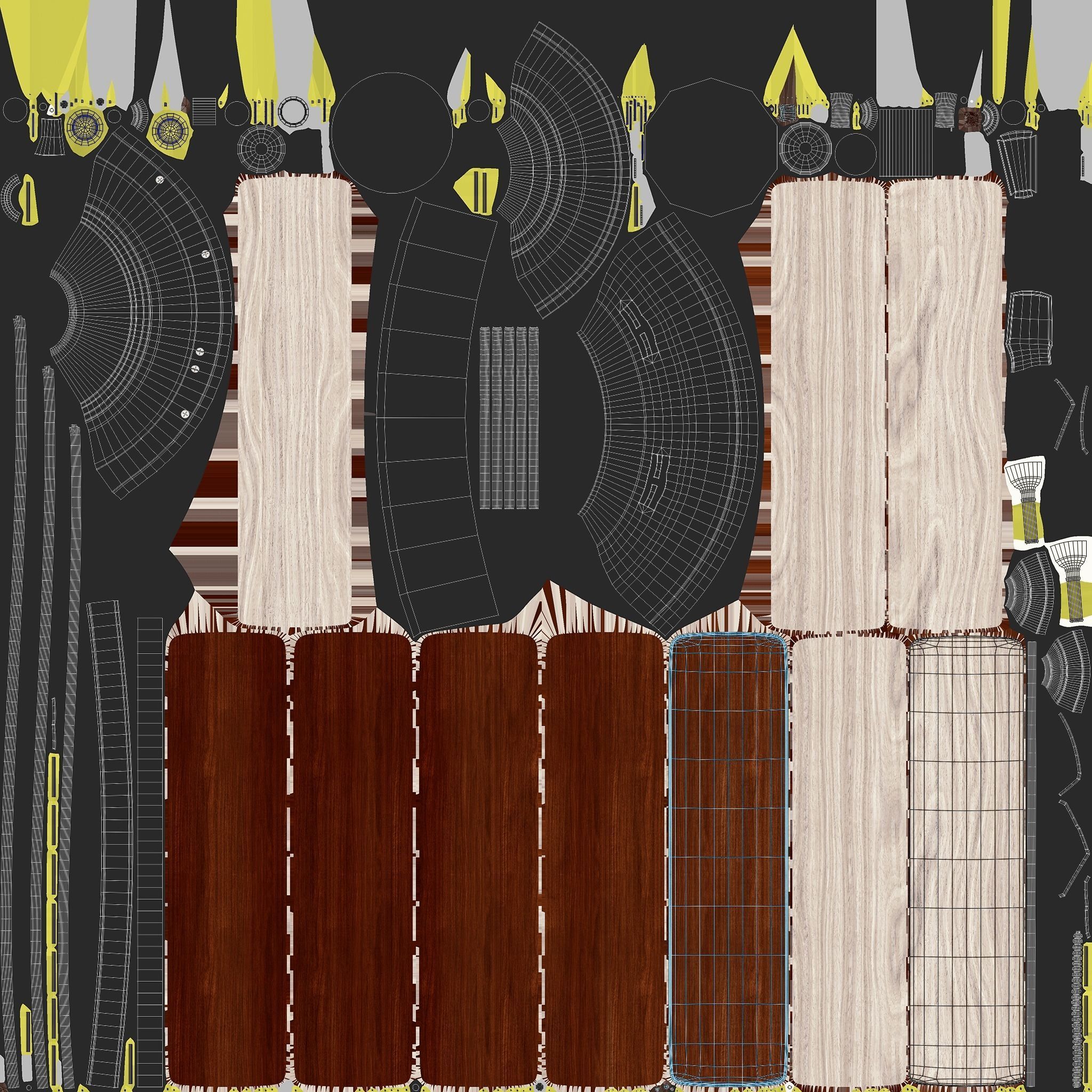 Designer Ceiling Fan 3D Model Low-poly 3D model_9