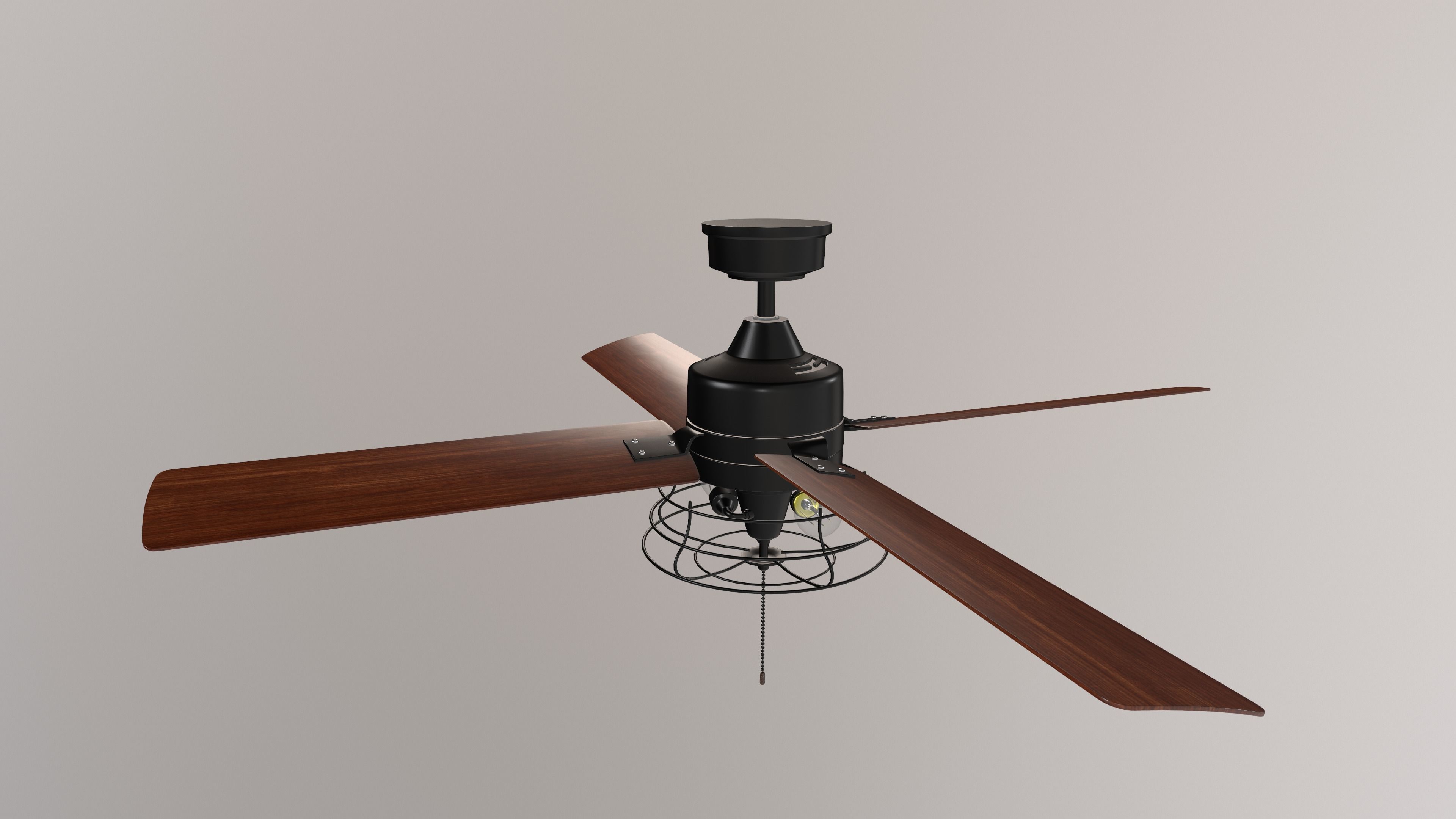 Designer Ceiling Fan 3D Model Low-poly 3D model_3