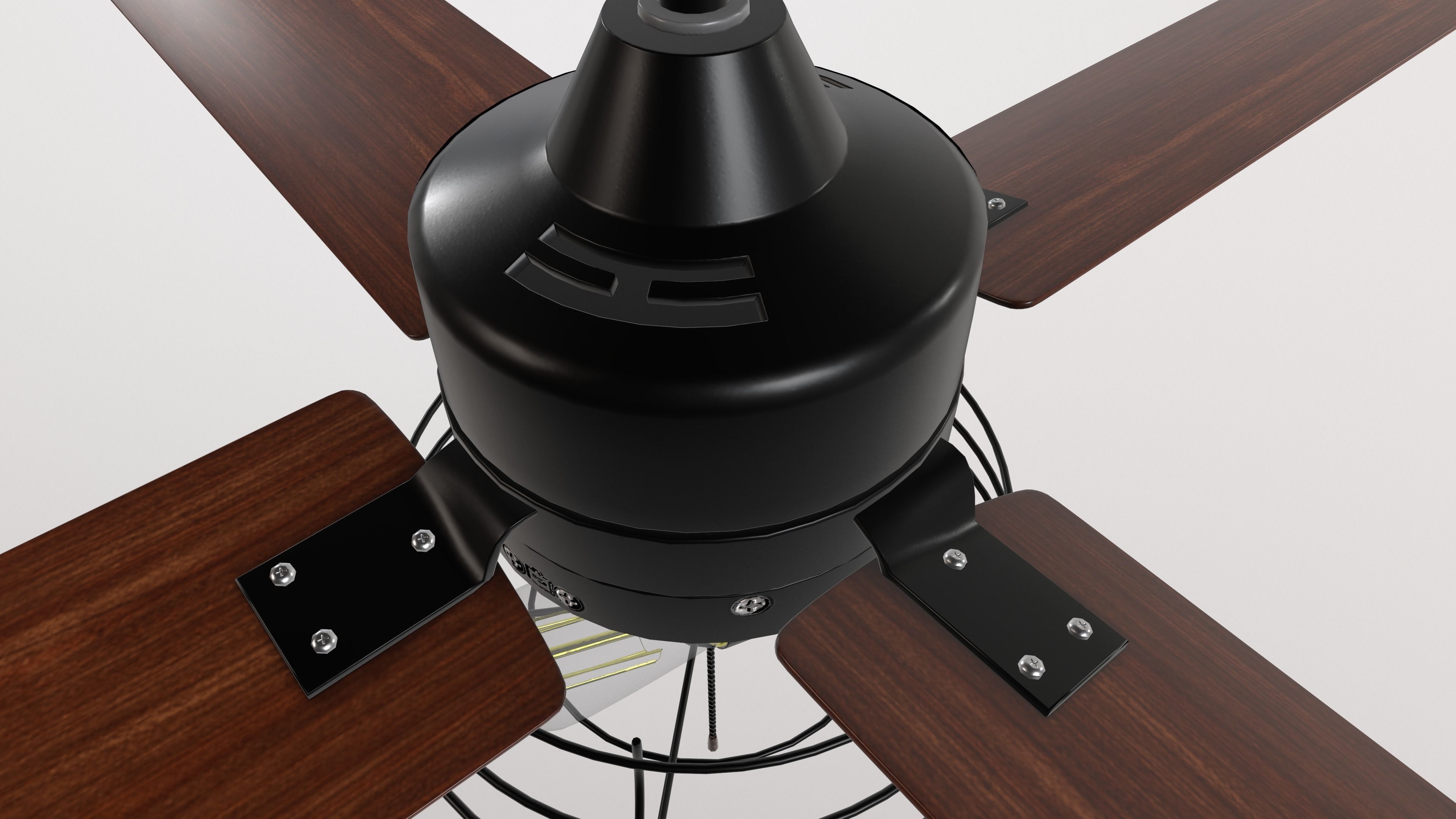 Designer Ceiling Fan 3D Model Low-poly 3D model_5