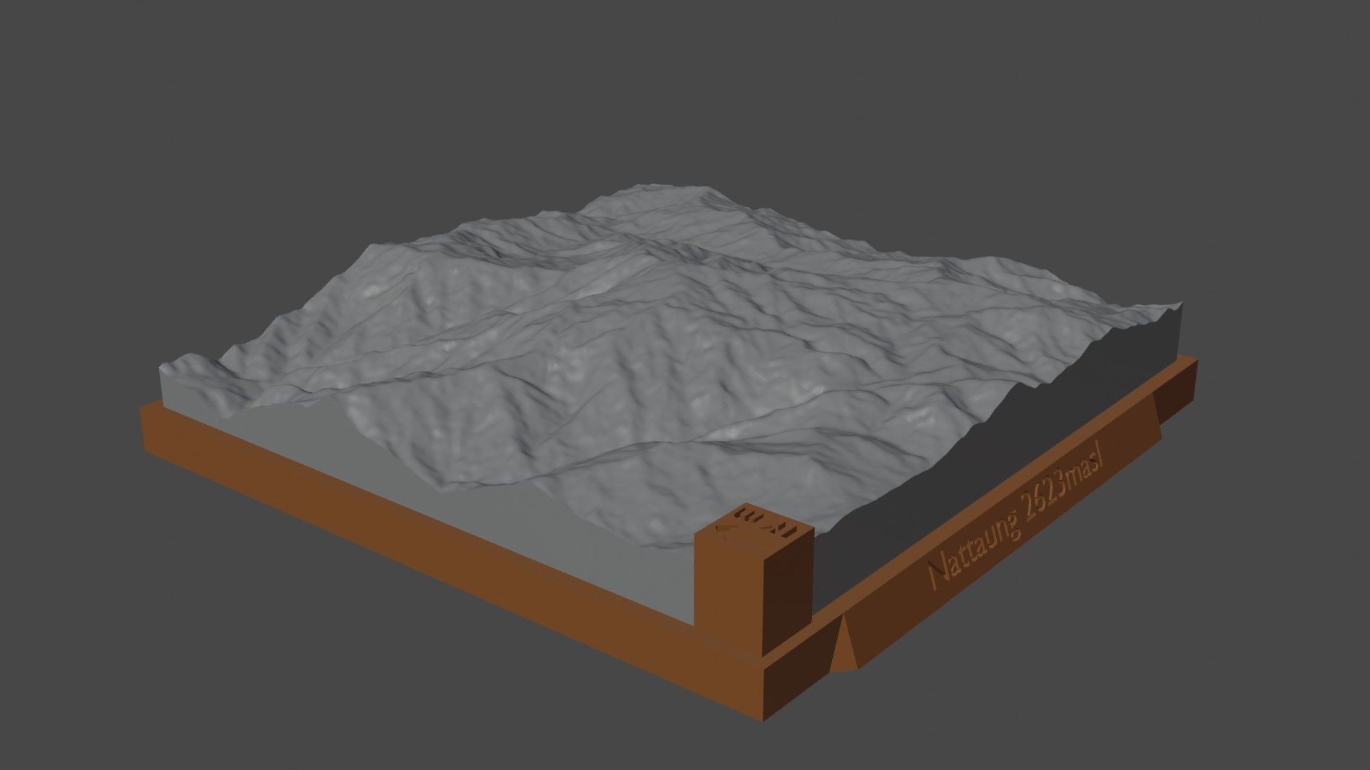 Nattaung mountain 3D print model_3