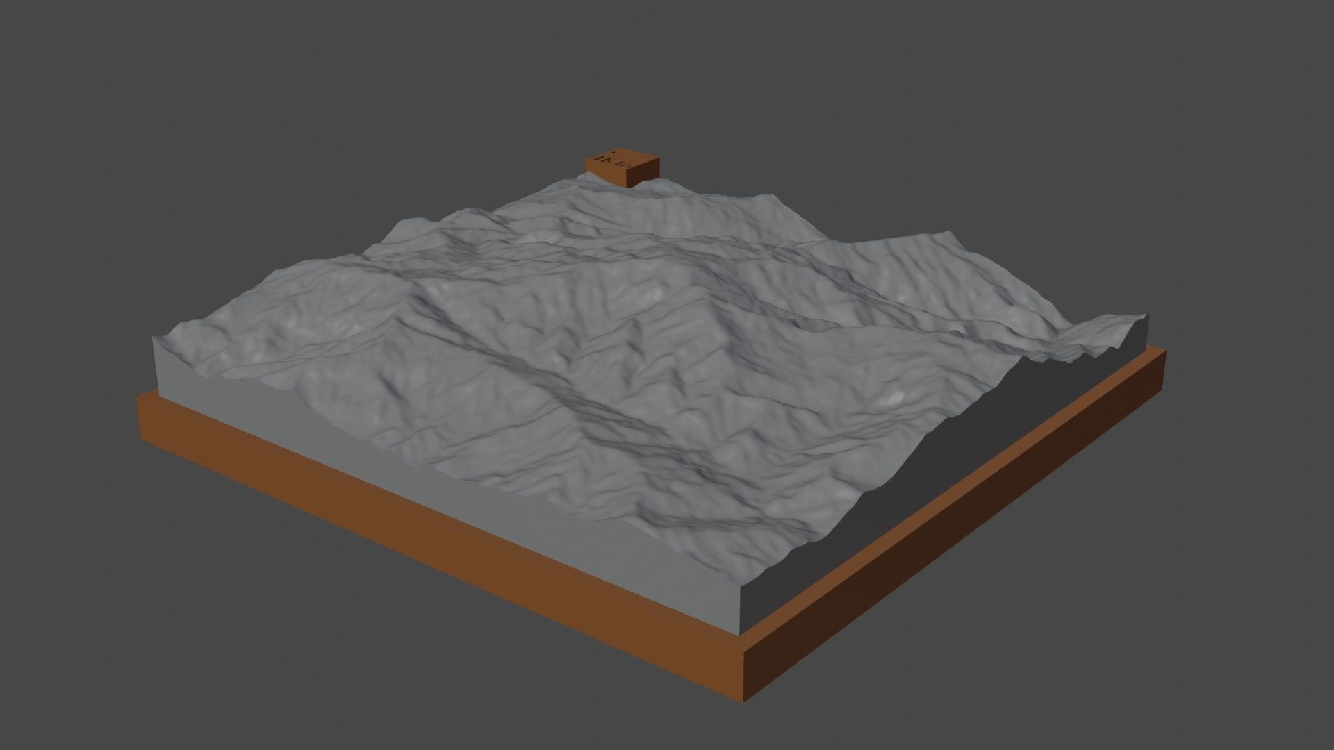 Nattaung mountain 3D print model_4