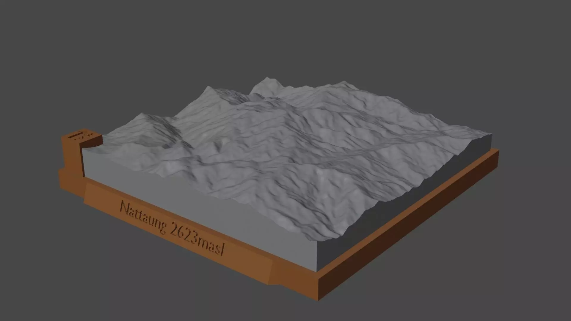 Nattaung mountain 3D print model_0