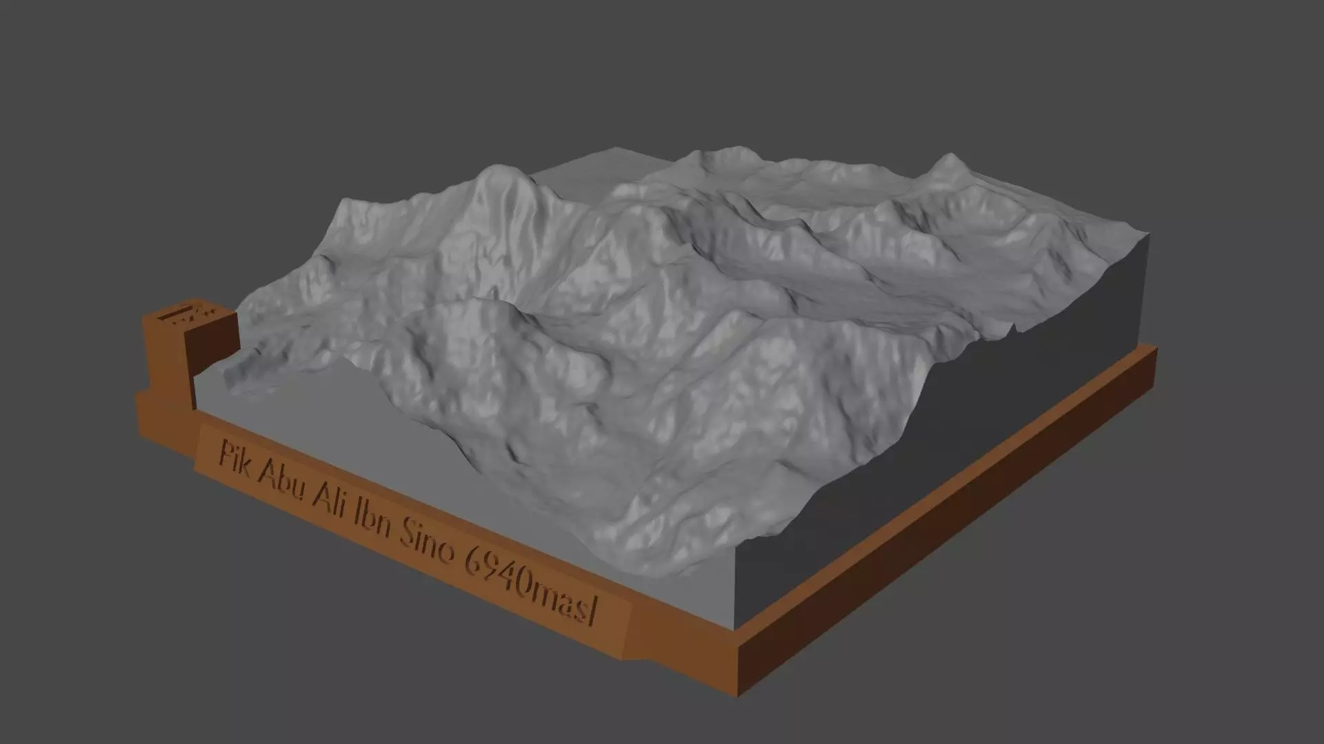 Pik Abu Ali Ibn Sino 3D print model