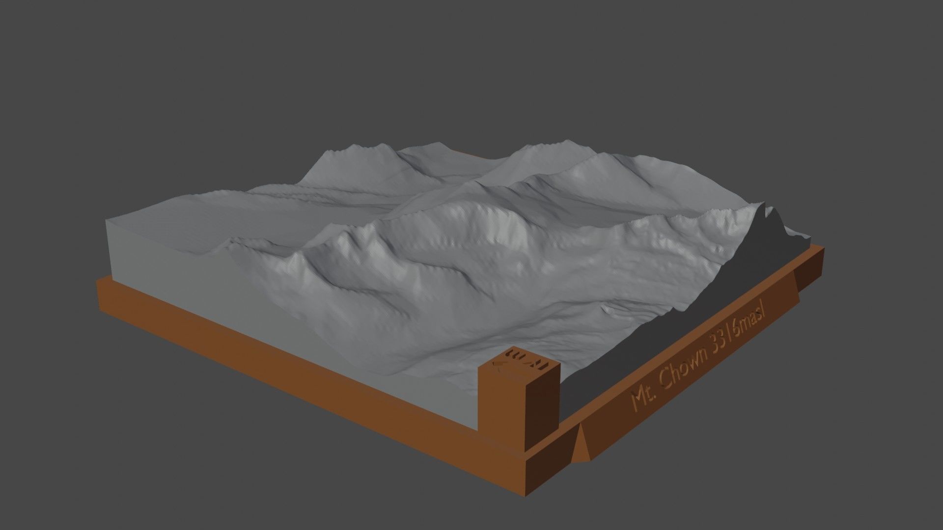 Mount Chown 3D print model_3