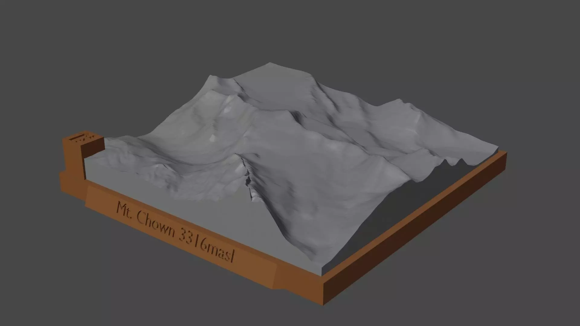 Mount Chown 3D print model_0