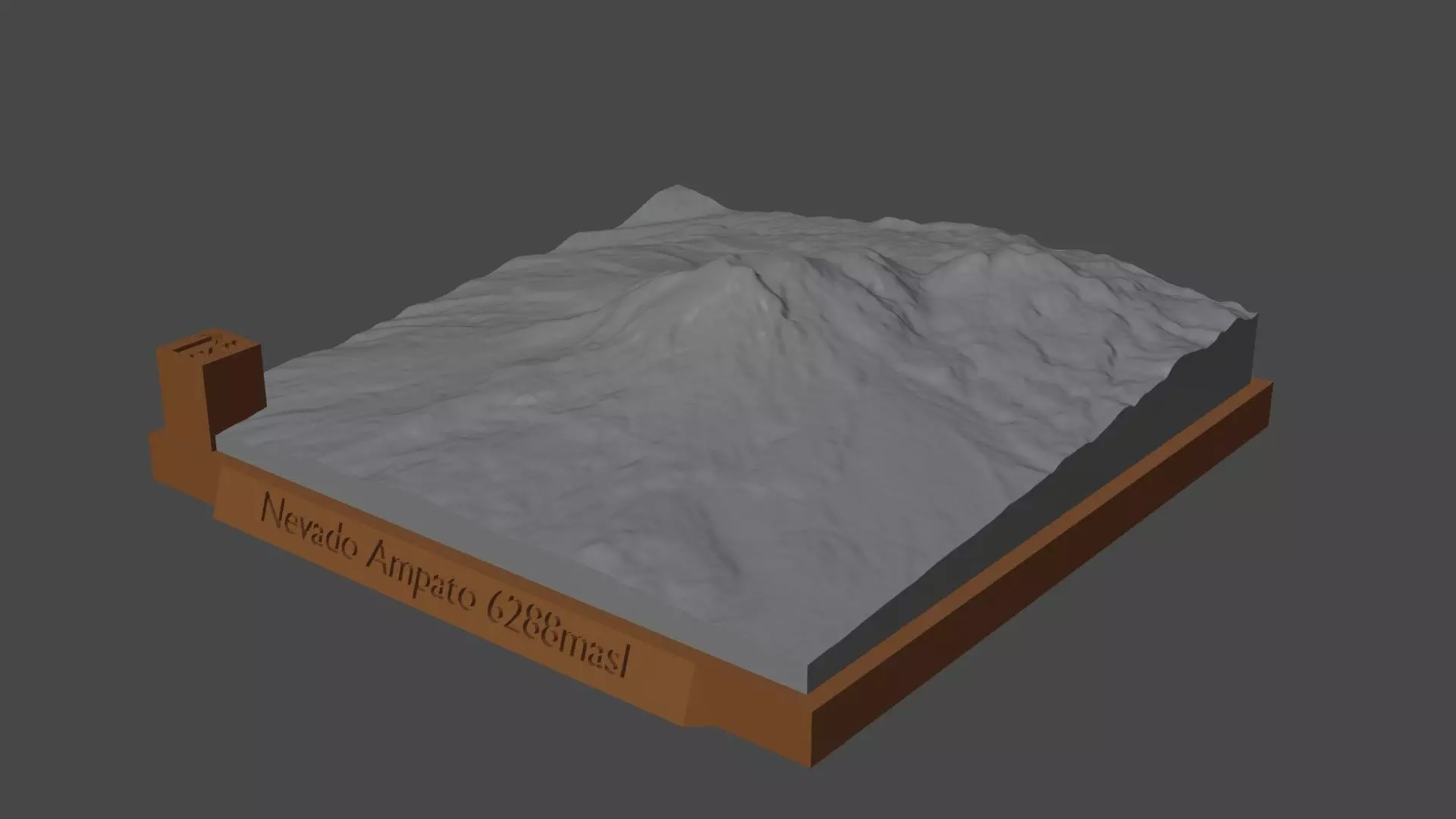 Nevado Ampato 3D print model_0
