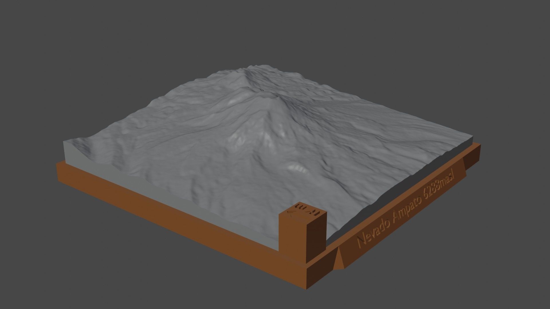 Nevado Ampato 3D print model_3