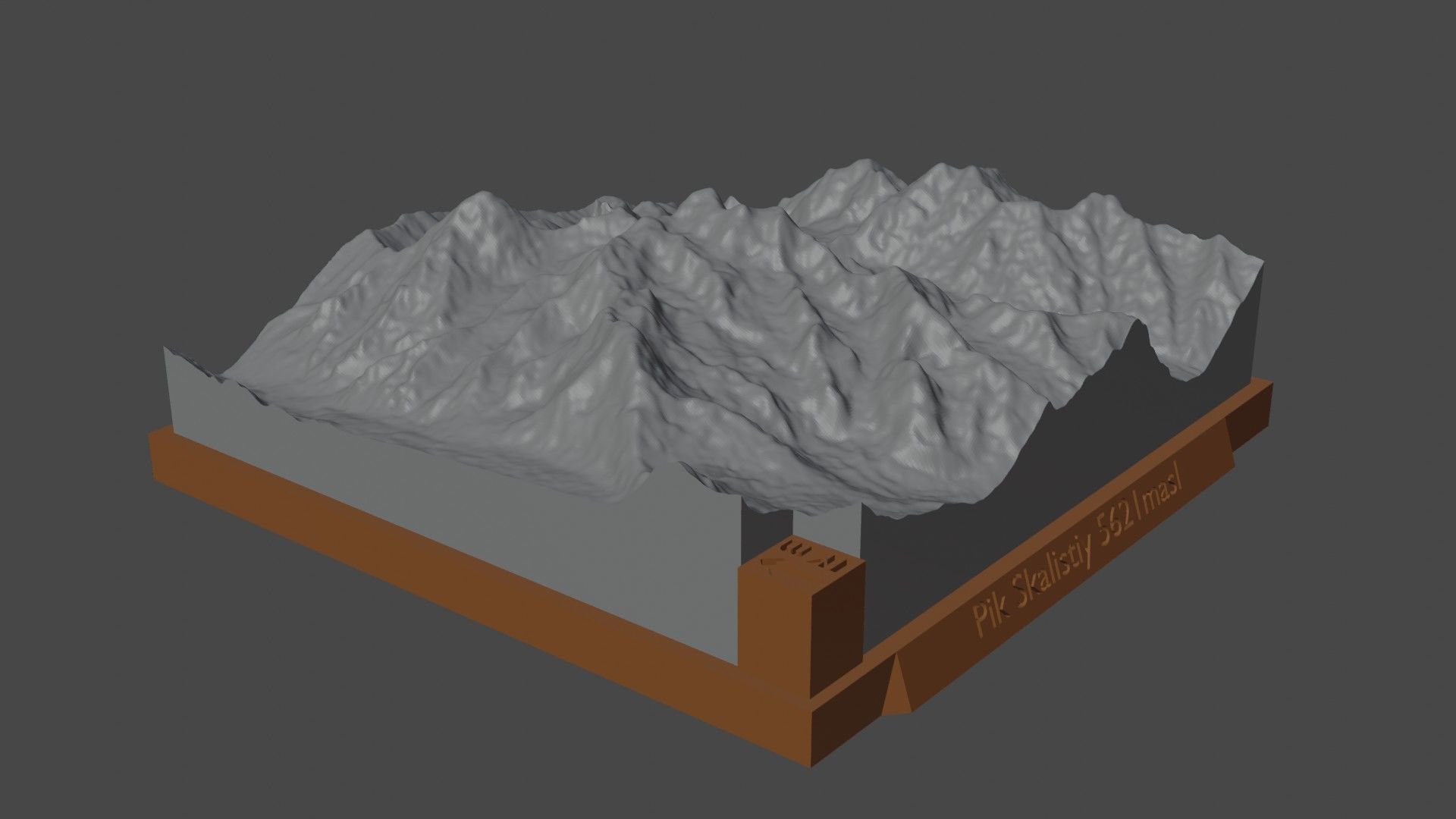 Pik Skalistiy 3D print model_3