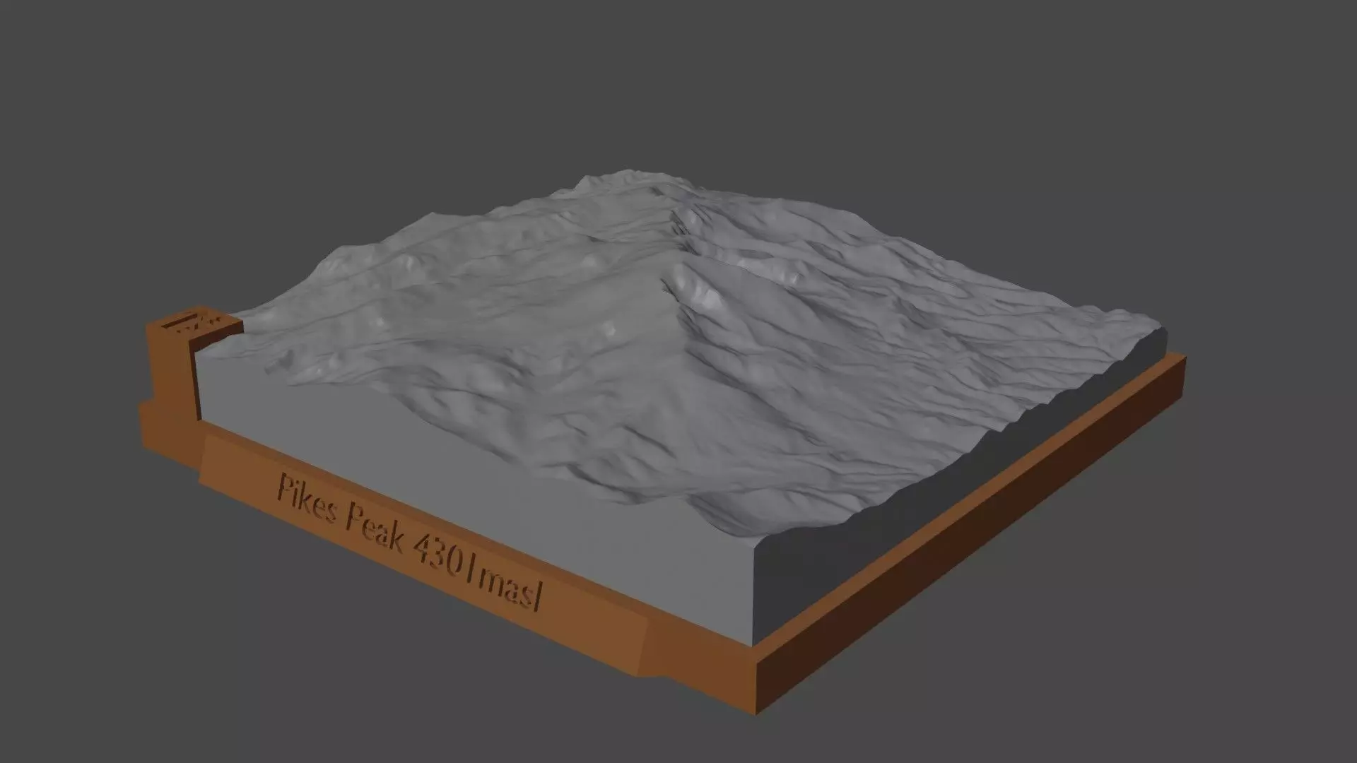 Pikes Peak 3D print model_0
