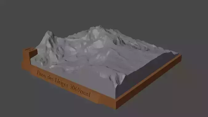 Piton des Neiges 3D print model