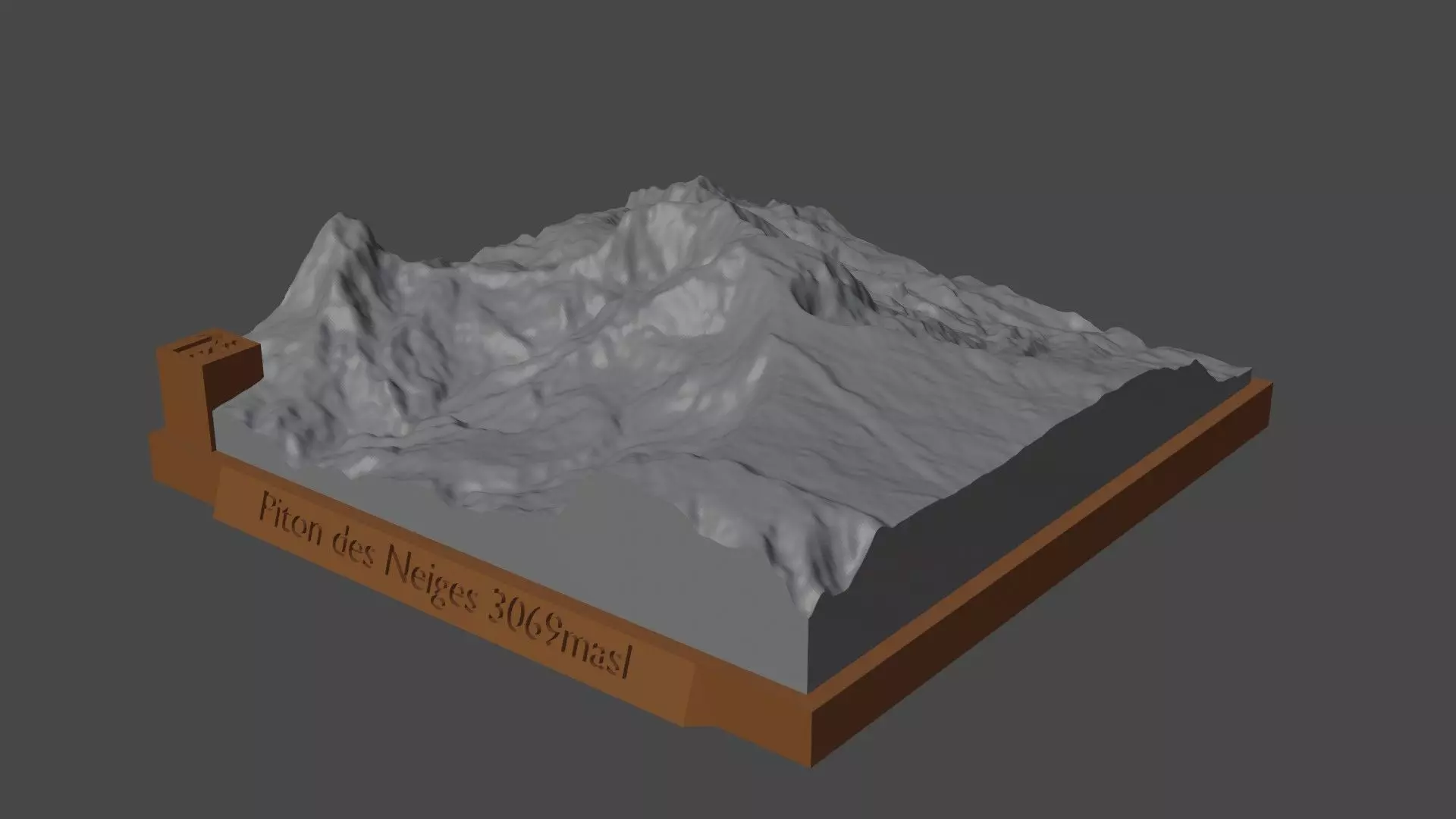 Piton des Neiges 3D print model_0