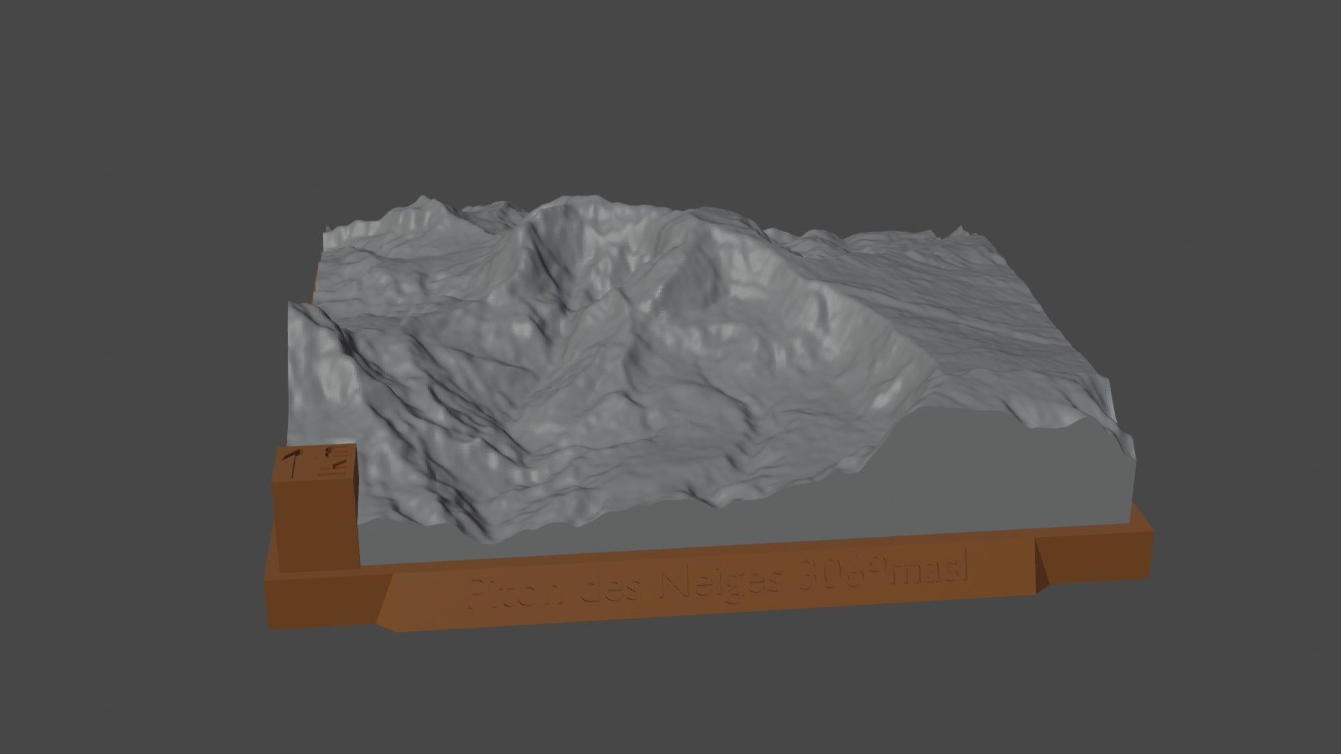 Piton des Neiges 3D print model_5