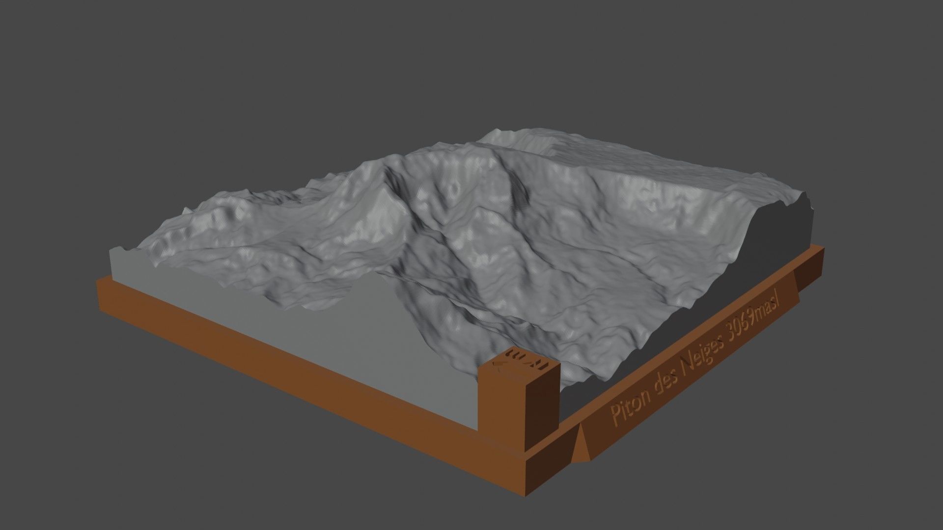 Piton des Neiges 3D print model_3