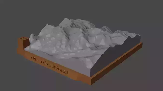 Pizzo di Coca 3D print model