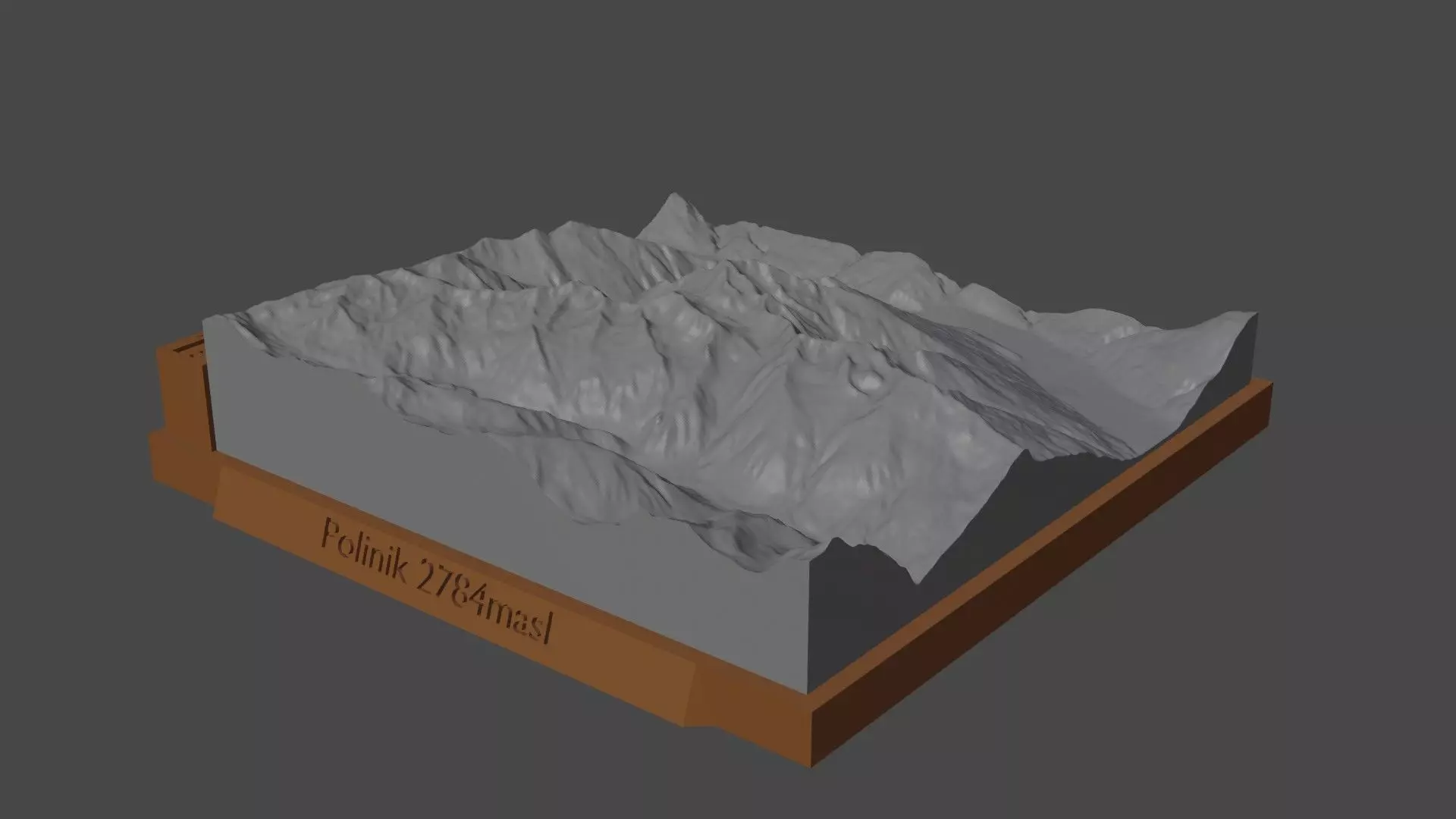 Polinik mountain range 3D print model
