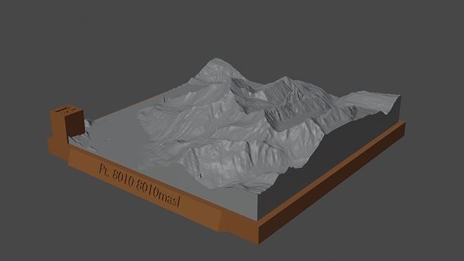 P 8010 mountain 3D print model