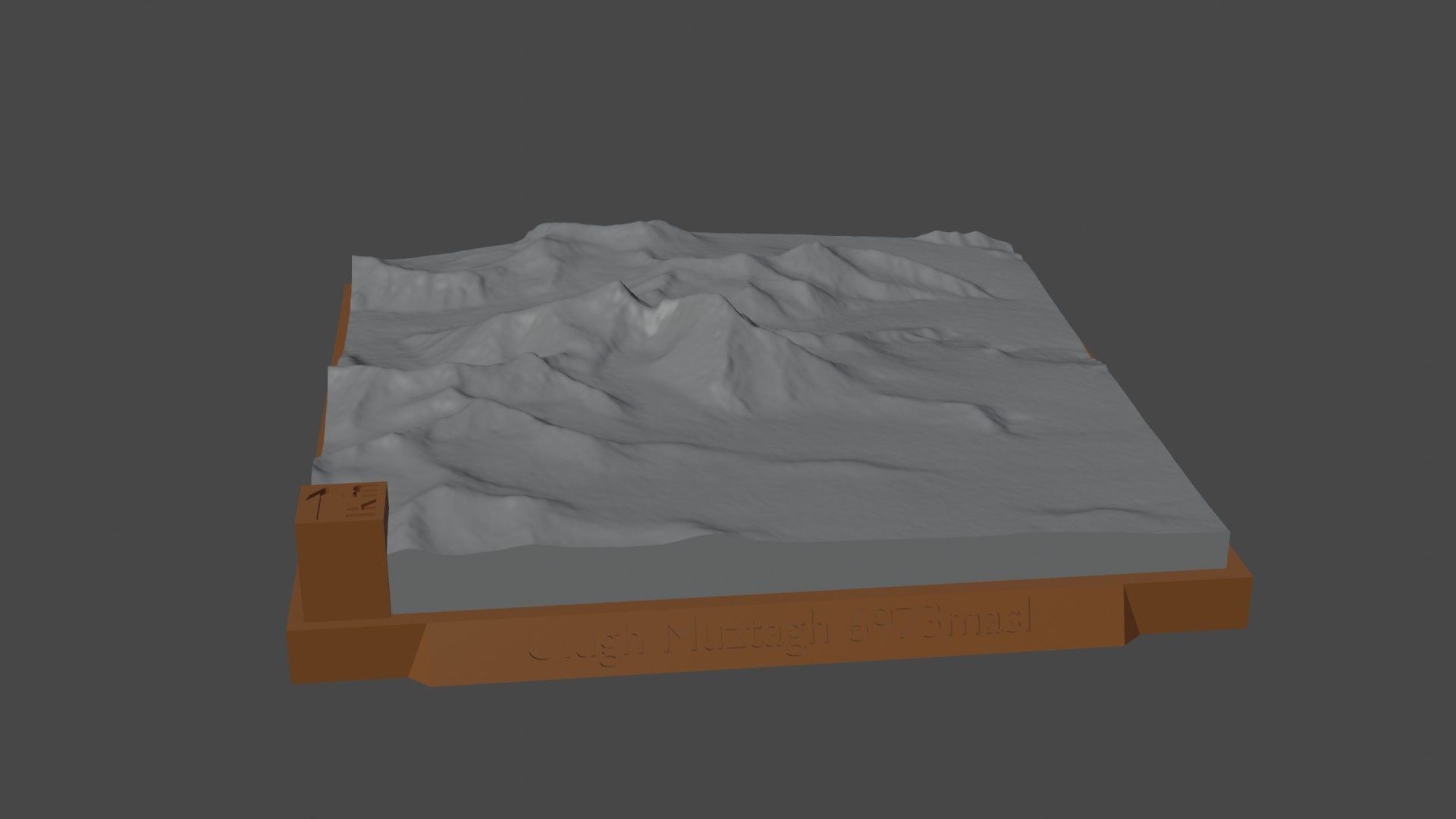 Ulugh Muztagh 3D print model_5