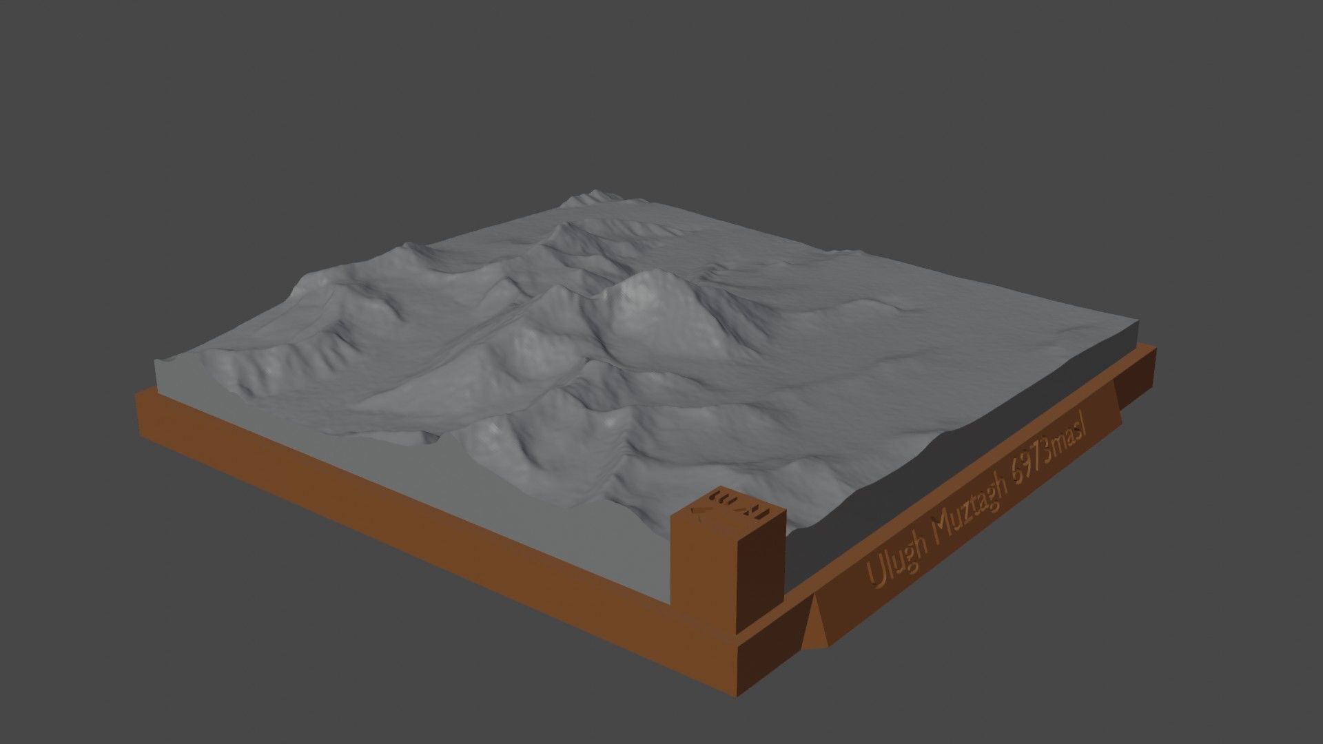 Ulugh Muztagh 3D print model_3