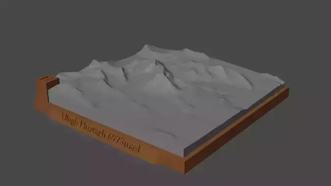 Ulugh Muztagh 3D print model