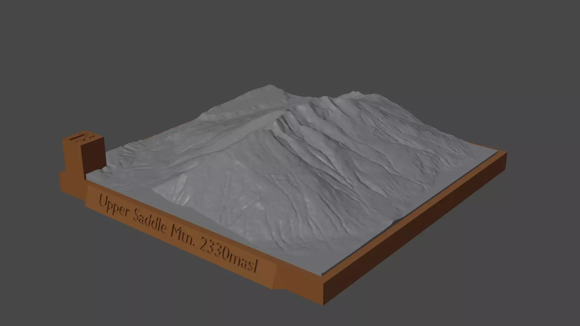 Upper Saddle Mtn 3D print model