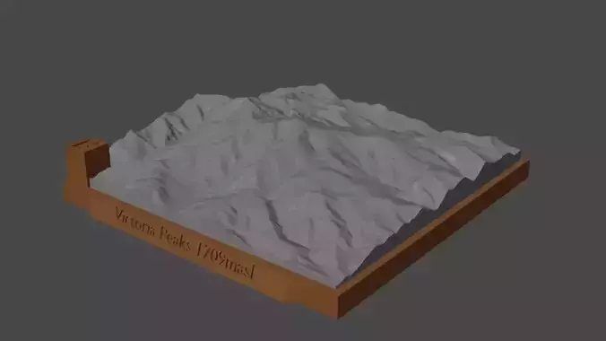 Victoria Peaks 3D print model