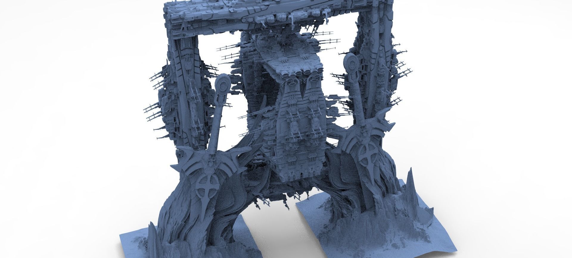 Mars Sci-Fi Monolith Massive structure 6 3D model_1